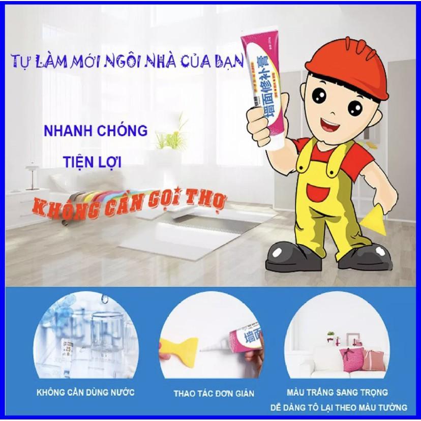 Keo Vá Tường Chống Thấm - Trám Trét Vết Nứt Khe Hở Tường - Chống Ấm Mốc 250g Dễ Sử Dụng.