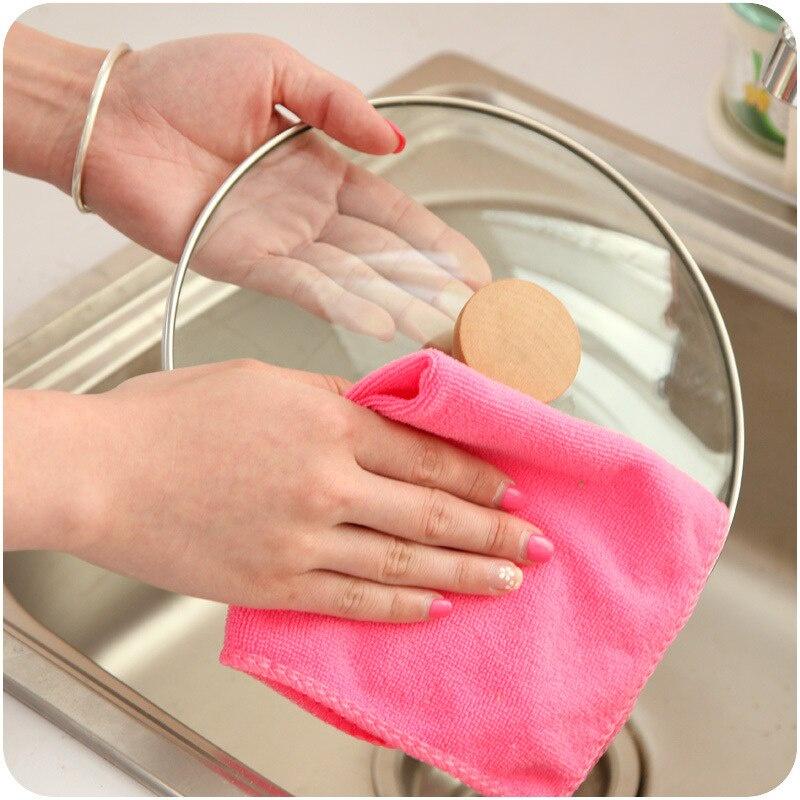 Đồ dùng nhà bếp Khăn lau tay bằng vải sợi nhỏ thấm nước Khăn lau bát đĩa chống dính dầu bằng vải.