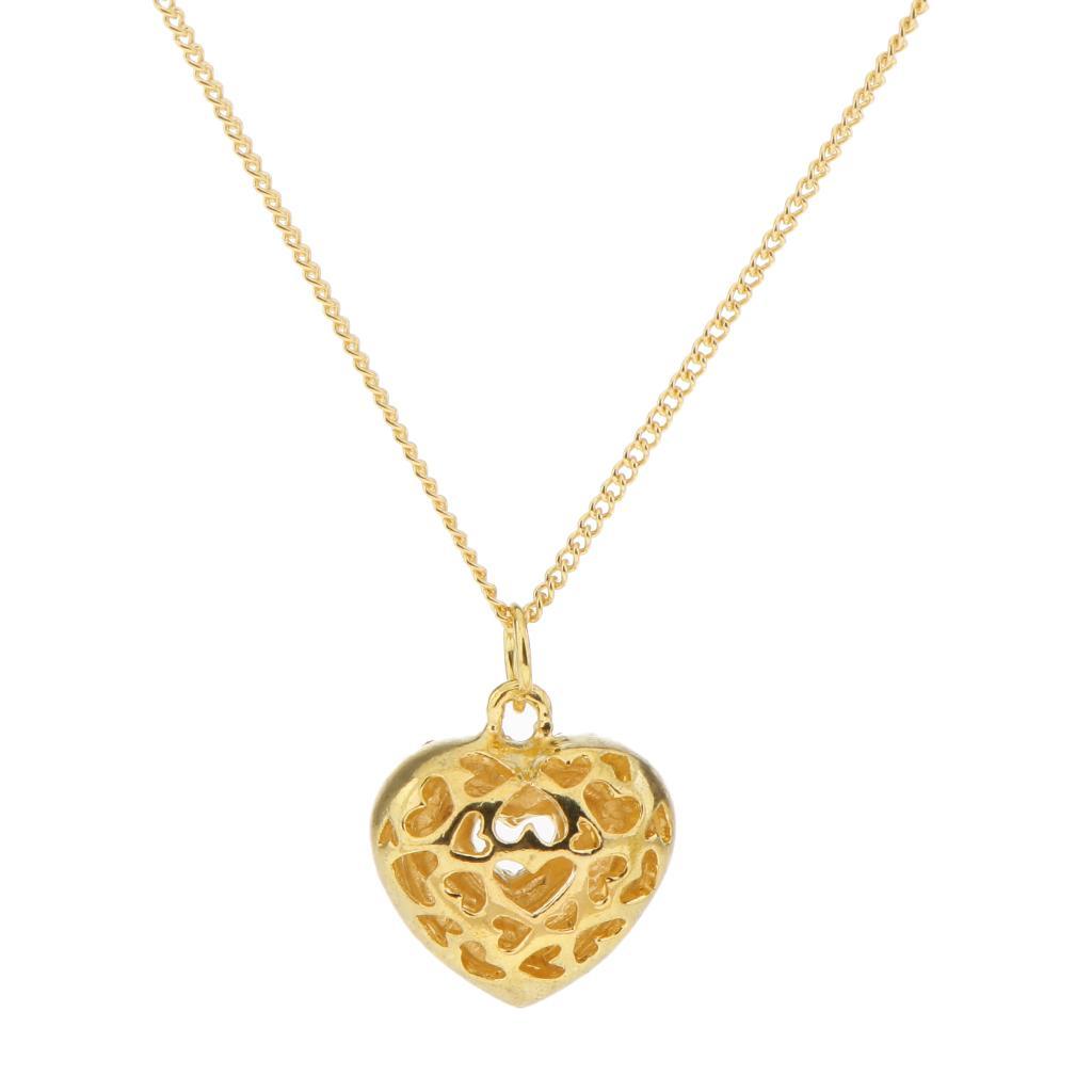 Fashion Women Heart-shaped Necklace Pendant Diamond Chain Jewelry
