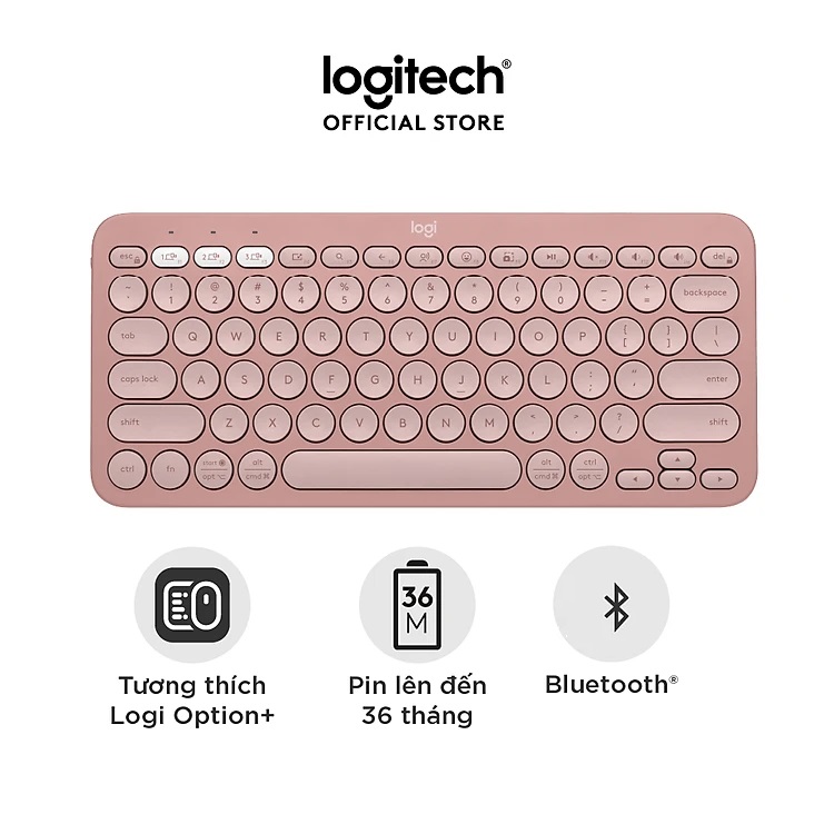 Bàn phím Bluetooth đa thiết bị Logitech Pebble Keys 2 K380s - Hàng chính hãng