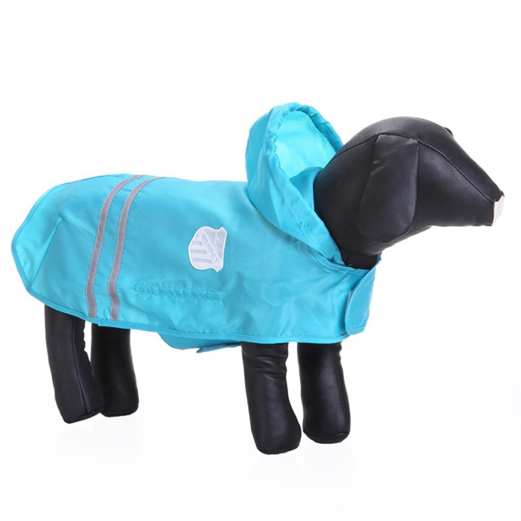 Dog Pet Waterproof Reflective Raincoat Hoodie Apparel Clothes