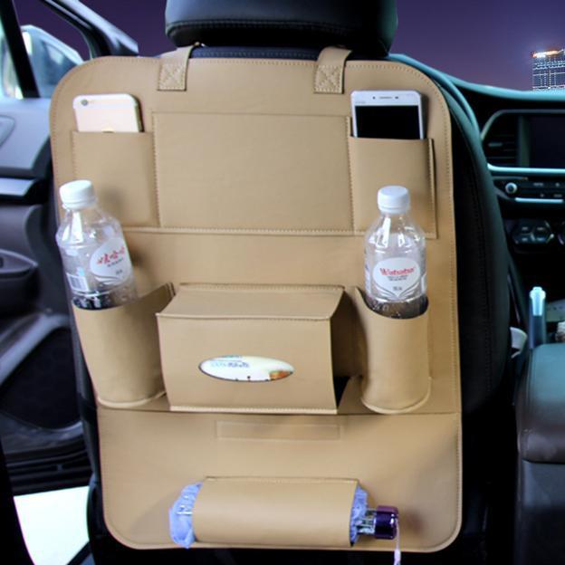 Túi bao đựng treo sau ghế ô tô chất liệu da cao cấp.(màu nâu)