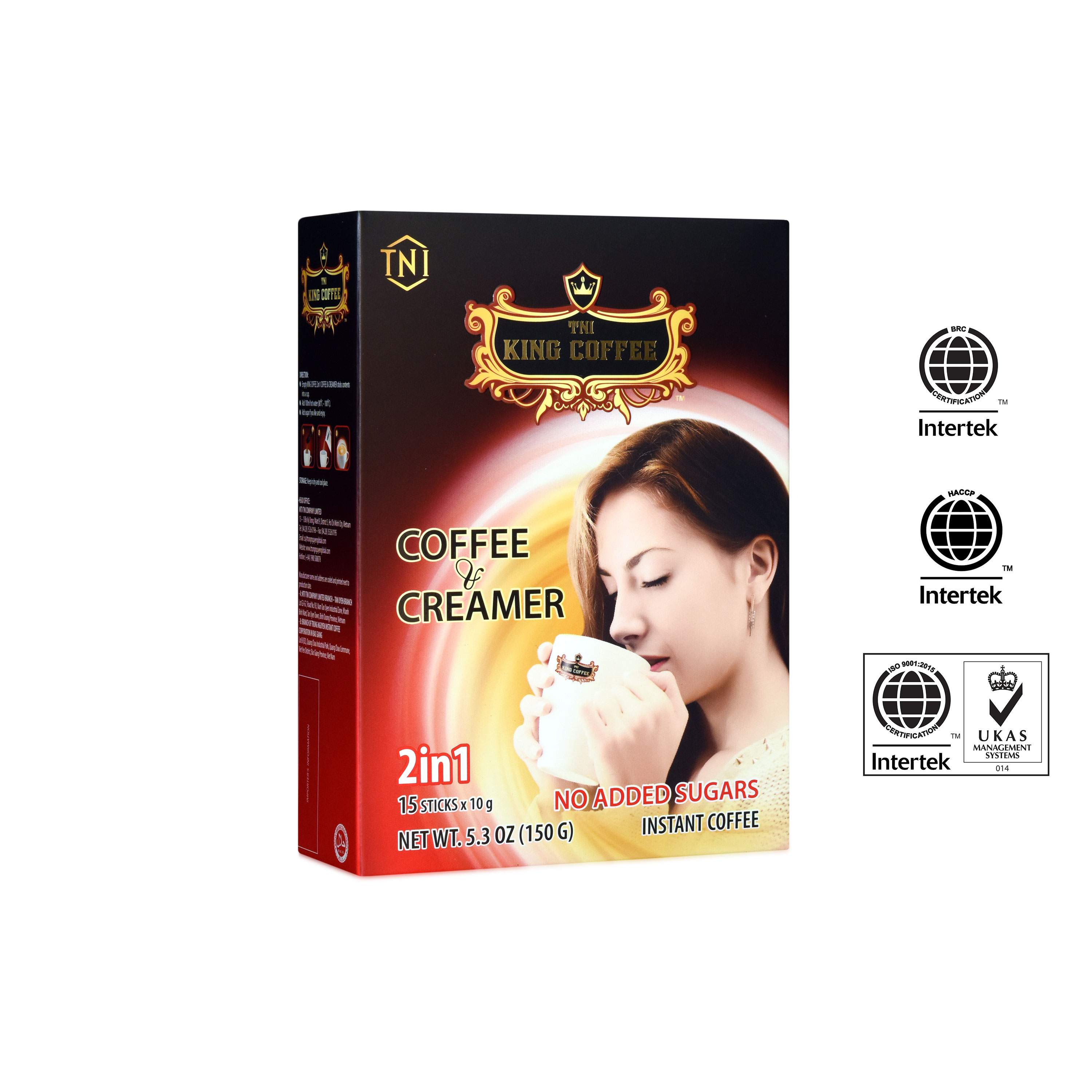 Combo 1 Hộp CFĐ HT Espresso KING COFFEE - Hộp 100 gói x 2.5g + Tặng 1 Hộp CF HT 2IN1 KING COFFEE - Hộp 15 gói x 10g