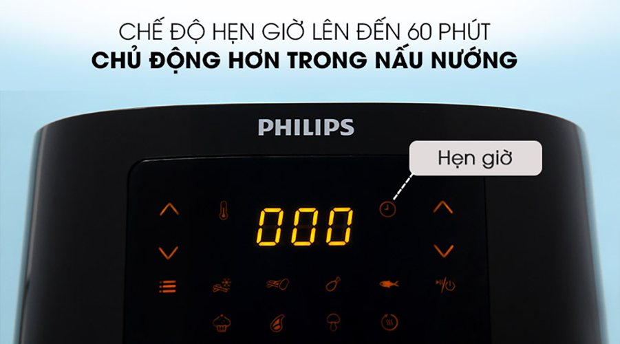 Nồi chiên không dầu điện tử Philips HD9252/90 - Hàng chính hãng