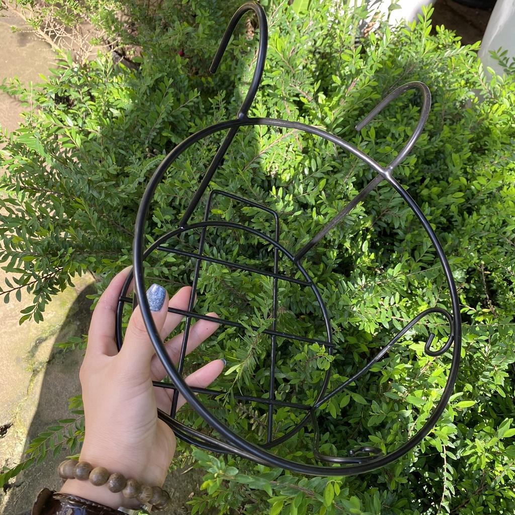 Giỏ sắt treo chậu hoa ban công 18*22cm - đường kính móc 8cm