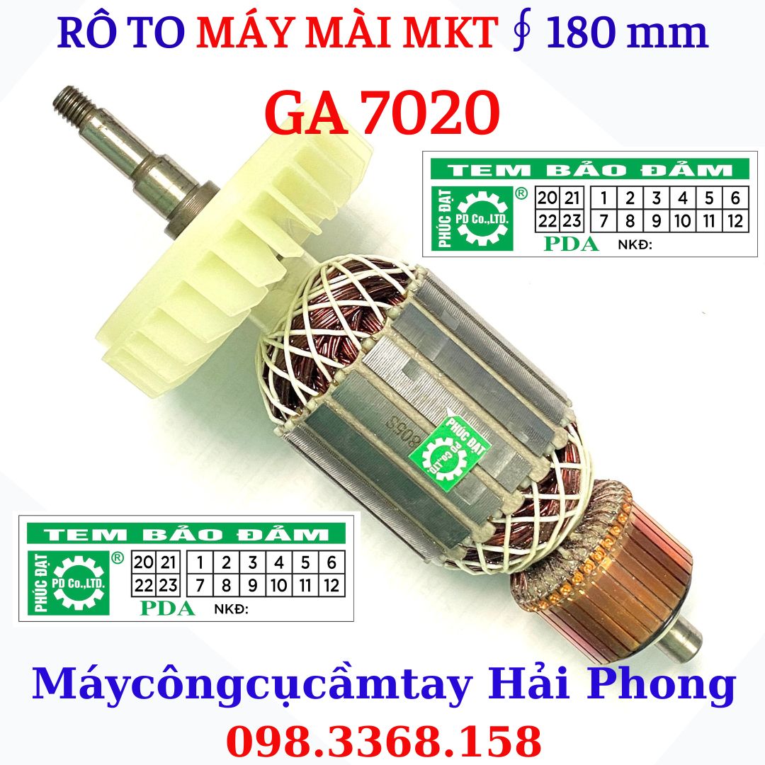 Rô to máy mài góc 'Ma.ki.ta' Mod.'GA-7020' Hiệu DCA
