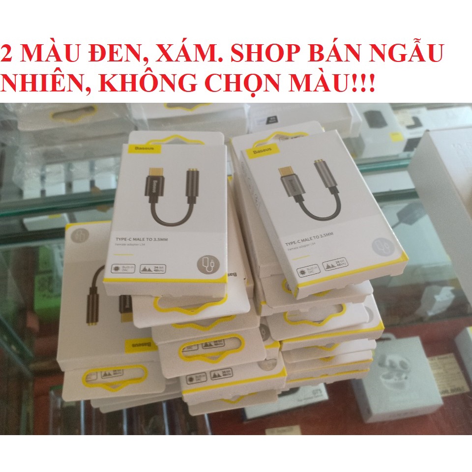 Đầu chuyển Type-C sang 3.5mm hỗ trợ Mic Baseus L54 hoco LS37 MÀU NGẪU NHIÊN - Hàng chính hãng