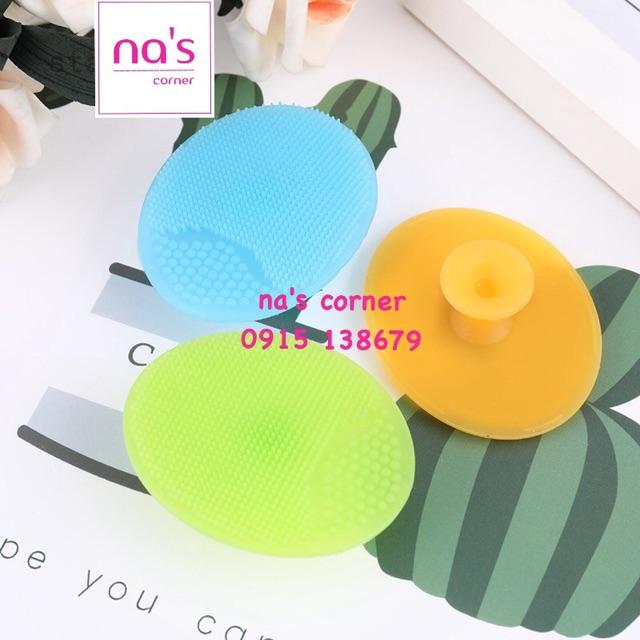 Miếng silicone mềm rửa mặt tạo bọt mịn êm, massage mặt, hạn chế mụn đầu đen