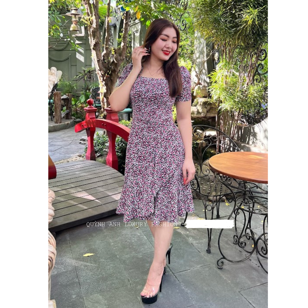 Váy Voan Hoa Nhí Tím Dạo Phố Ngày Hè Siêu Xinh Hazel Dress