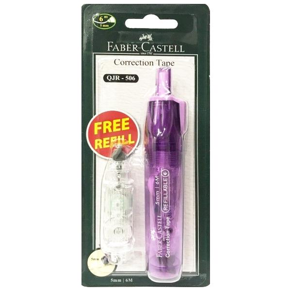 Xóa Kéo Kèm Ruột 5 Mm X 6 M - Faber - Castell Qjr 506 - Màu Tím