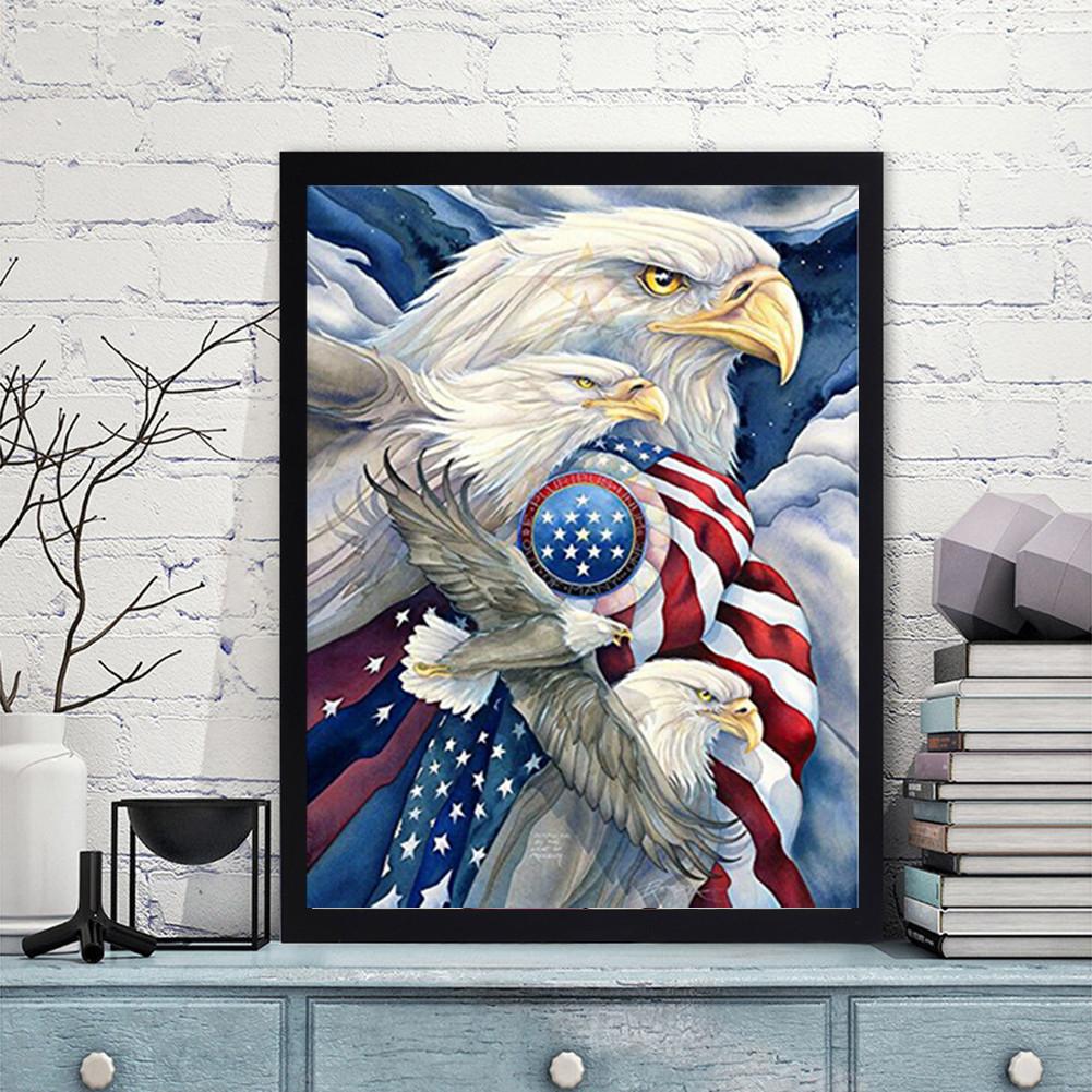 Tranh đính đá 5D hình đại bàng 12 x 16 inch