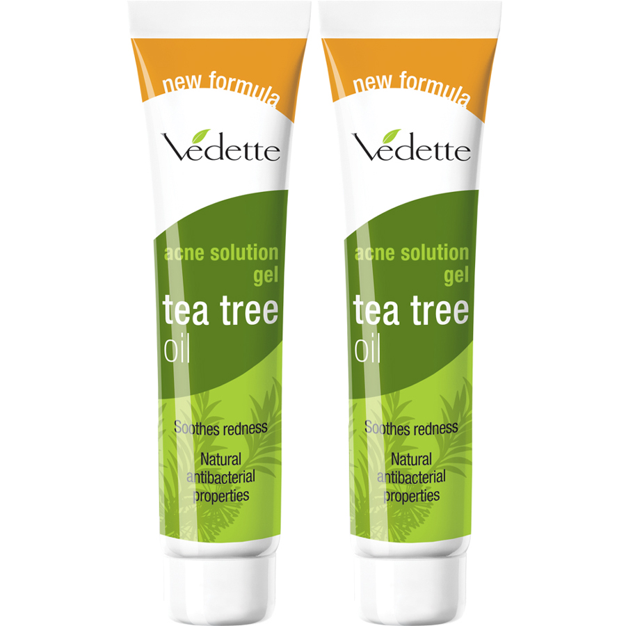 Combo 2 Gel Giảm Mụn Vedette Tràm Trà (Tea Tree Oil) - Tube 18g