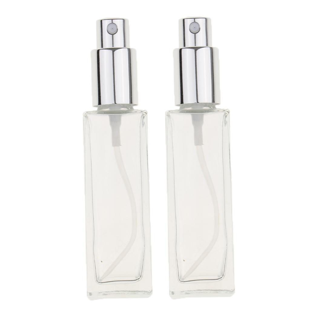 4x Portable Travel Glass Refillable Perfume Atomizer Bottle Spray Container
