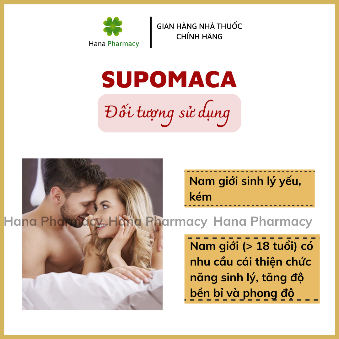 Tăng cường sinh lý nam SUPOMACA - khẳng định phong độ và bản lĩnh phái mạnh với sự kết hợp 3 LOẠI SÂM QUÝ, tinh chất hàu biển, ba ba