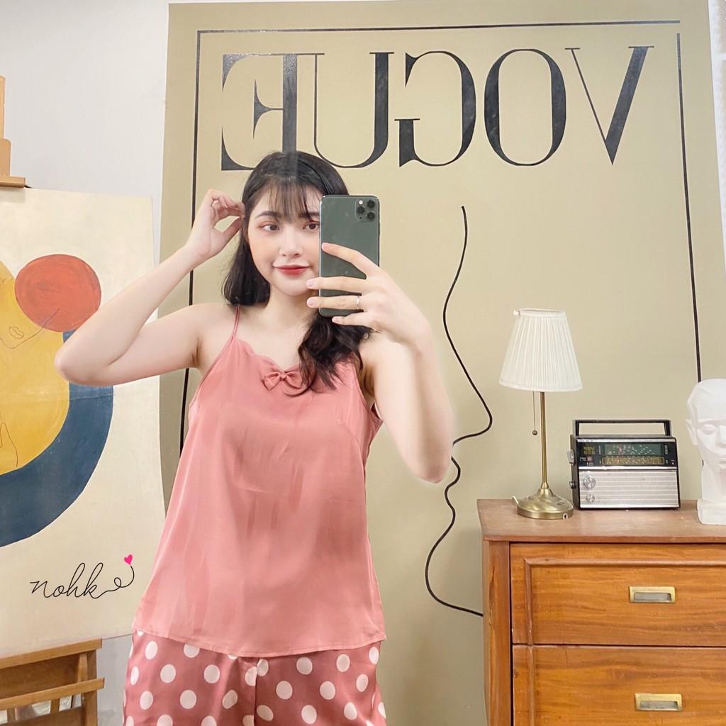Set lụa dây quần đùi siêu mát lạnh