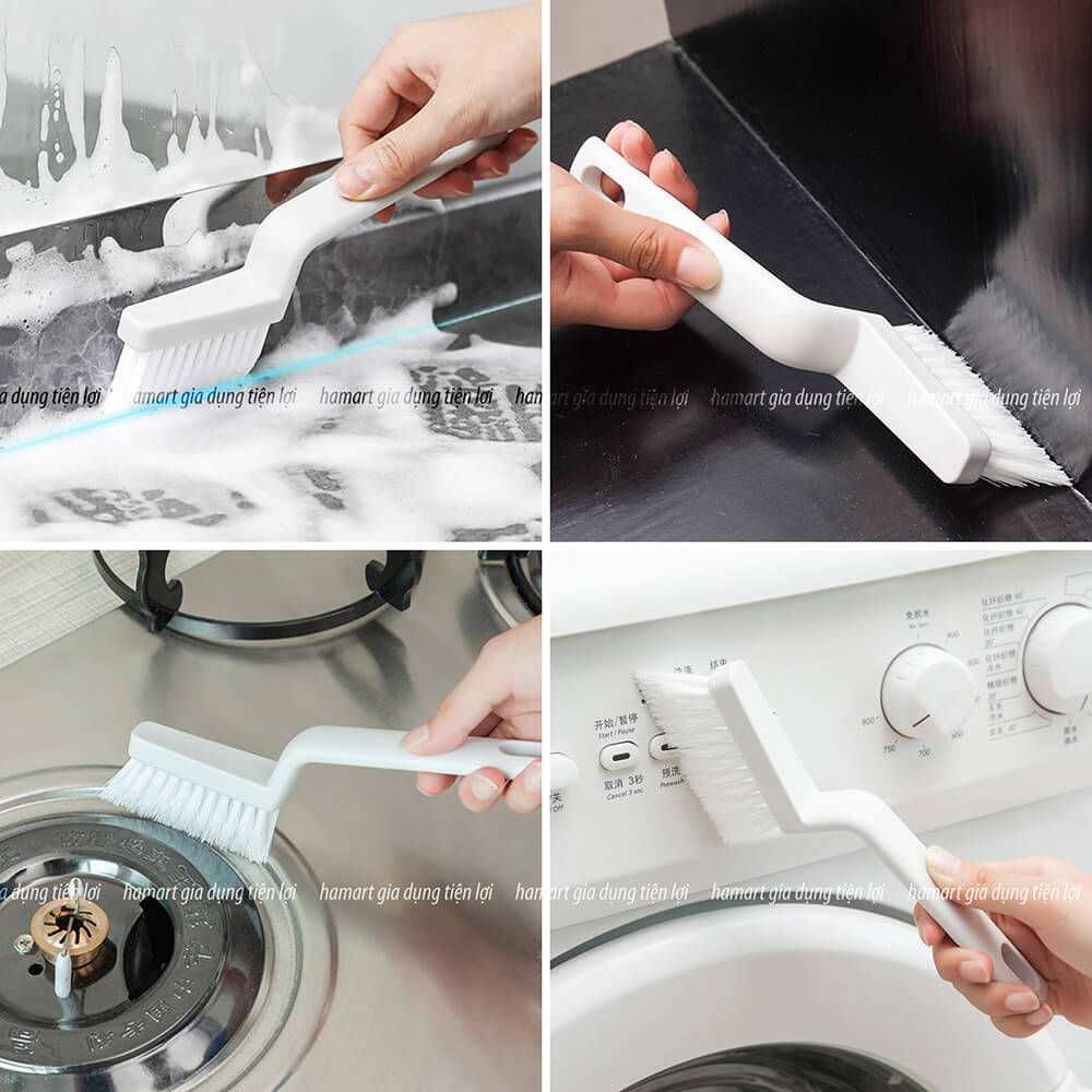 Bàn Chải Vệ Sinh Khe Hở Chữ V Đa Năng Hamart Chà Viền Bếp Cọ Rửa Kẽ Bồn Cầu Cửa Sổ Mép Tường Nhà Tắm