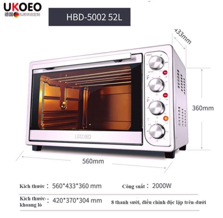 Lò nướng UKOEO HBD-5002 52l hàng chính hãng