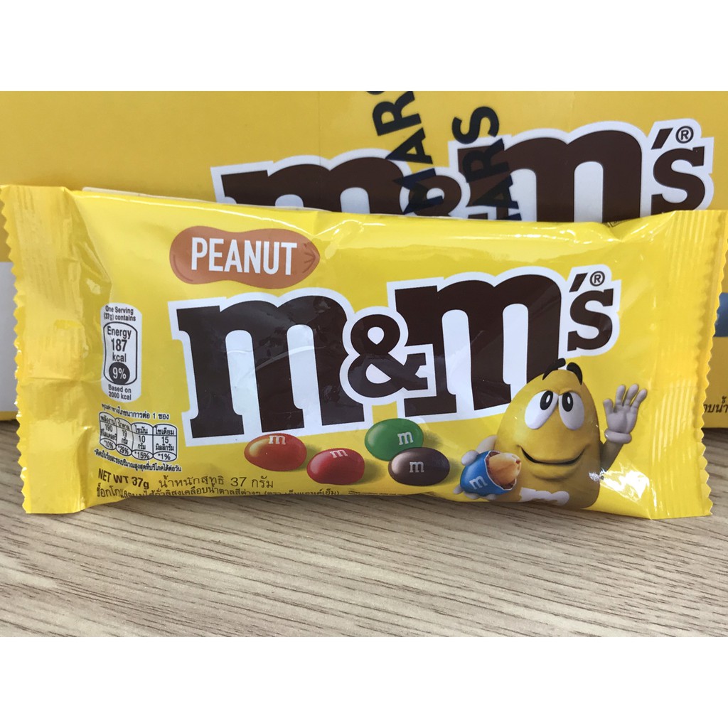 Kẹo Socola M&amp;M s Sữa Và Đậu Phộng (Gói 37g) X5 GÓI