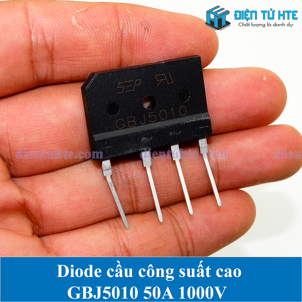 Diode cầu công suất cao GBJ5010 50A 1000V (1 cái)