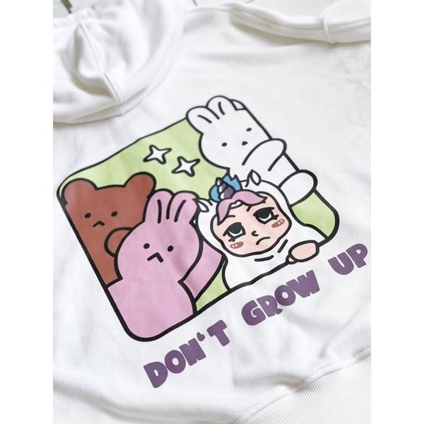 UPZ Áo Khoác Hoodie Dây Kéo Dont Grow Up (2 Màu)