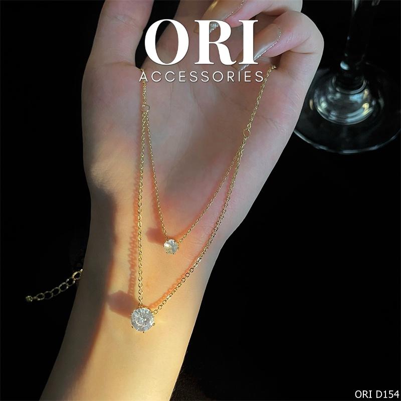 Dây chuyền nữ mặt đá Emma thời trang cá tính ORI ACCESSORIES D154