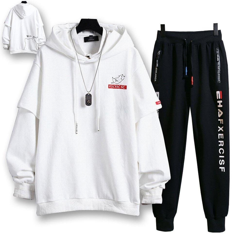 Set Bộ 2 Món Quần Dài + Áo Hoodie Nón Nam Chất Vải Nỉ (2 Dọc Chữ + Chữ Pemischo), SET ĐỒ THỂ THAO NAM NỮ ULZZANG MÙA THU ĐÔNG - BỘ ĐỒ NỈ THỂ THAO SỌC UNISEX, Set bộ Nỉ Bông Unisex Đồ bộ thun dày form rộng oversize