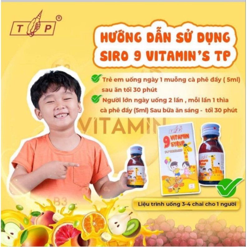 Siro Tăng Cân 9 Vitamin TP Thái Lan Cho Bé