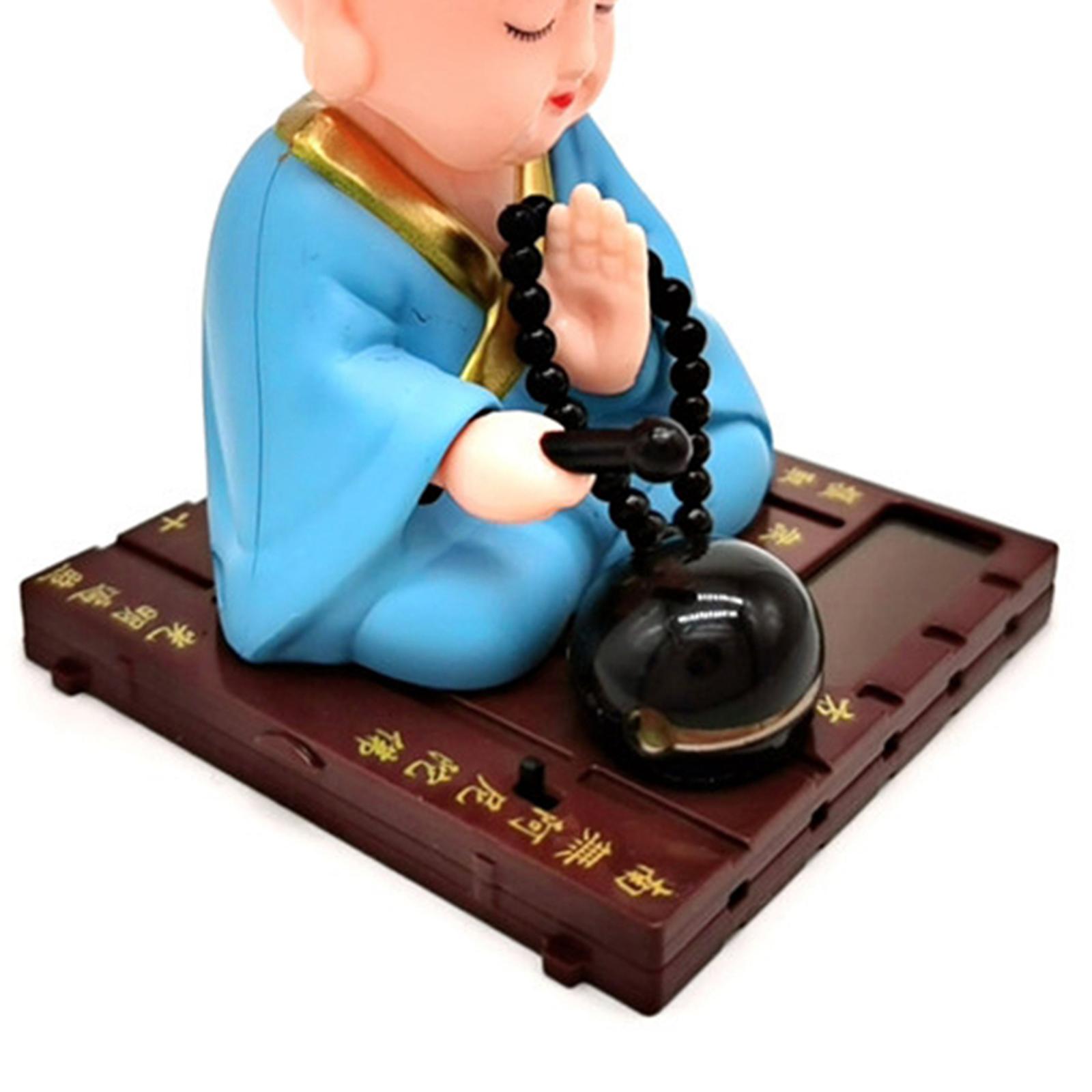 Set of 2 Cute Solar Power Dancing Toy Monk Toy Office