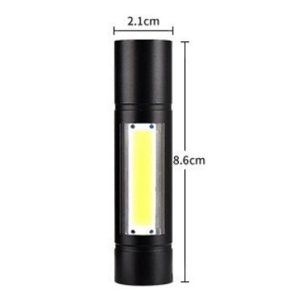 COB Light Lamp Camping Flashlight USB Rechargeable Fixed-focus