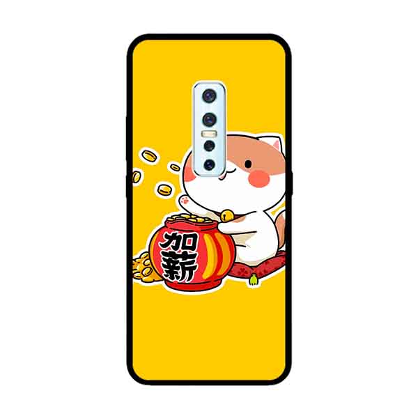 Ốp Lưng in cho Vivo V17 Pro Mẫu Mèo May Mắn 6 - Hàng Chính Hãng