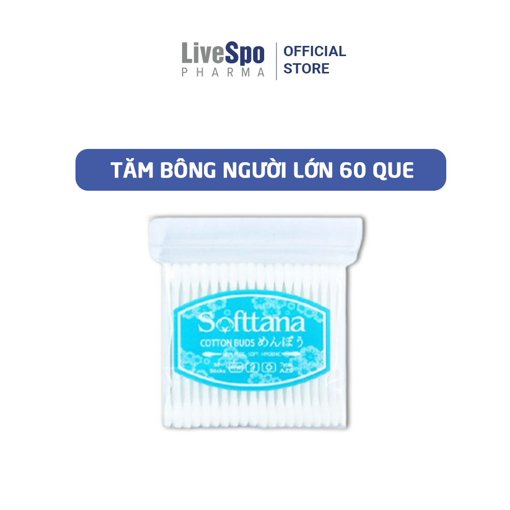 Tăm bông người lớn 60 que/túi