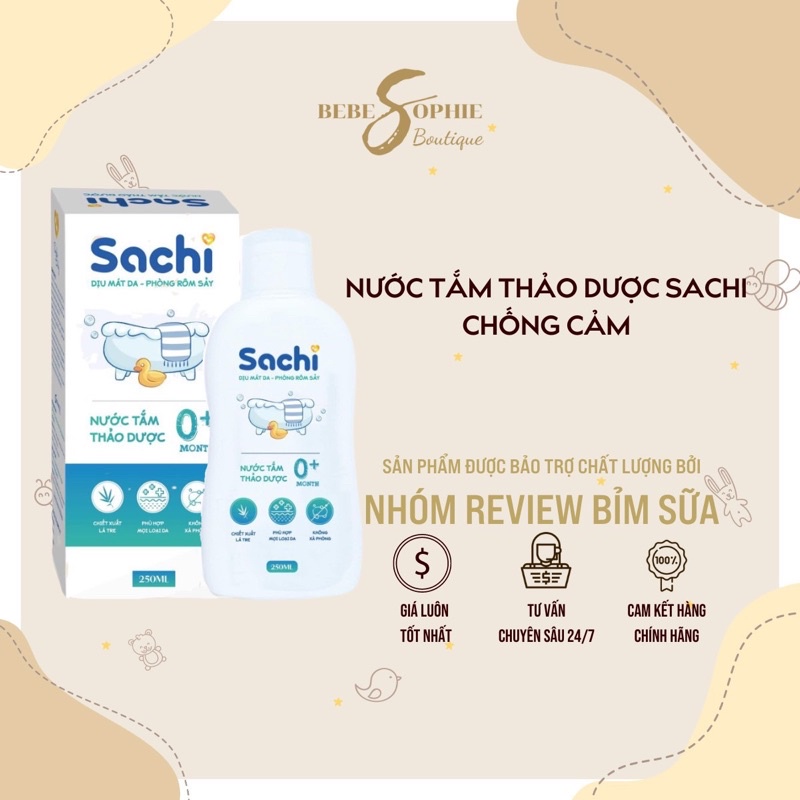 Nước tắm thảo dược cho bé SACHI 250ml