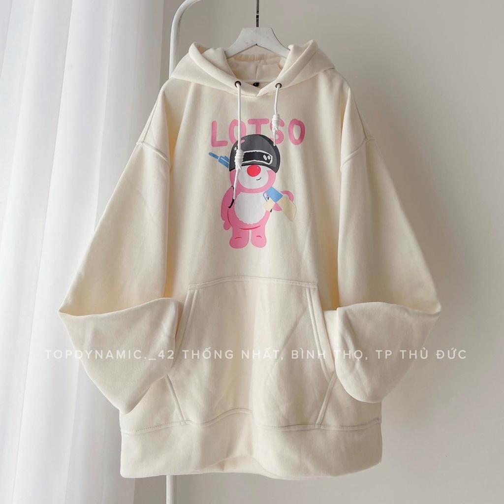 Áo Hoodie nỉ "GẤU ĐỘI MŨ" / form rộng unisex