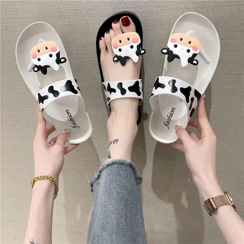 Slipper women summer online celebrity ins wears 2021 new fashion Korean version of Baida anti-skid soft sole cute cartoo