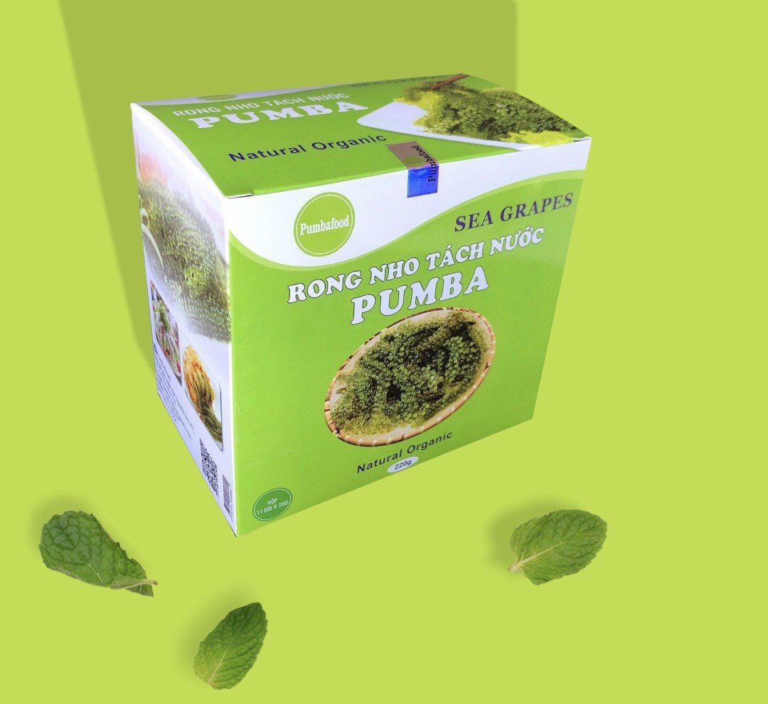 Rong nho tách nước PUMBA 220g tặng kèm 2 gói sốt mè Pumbafood