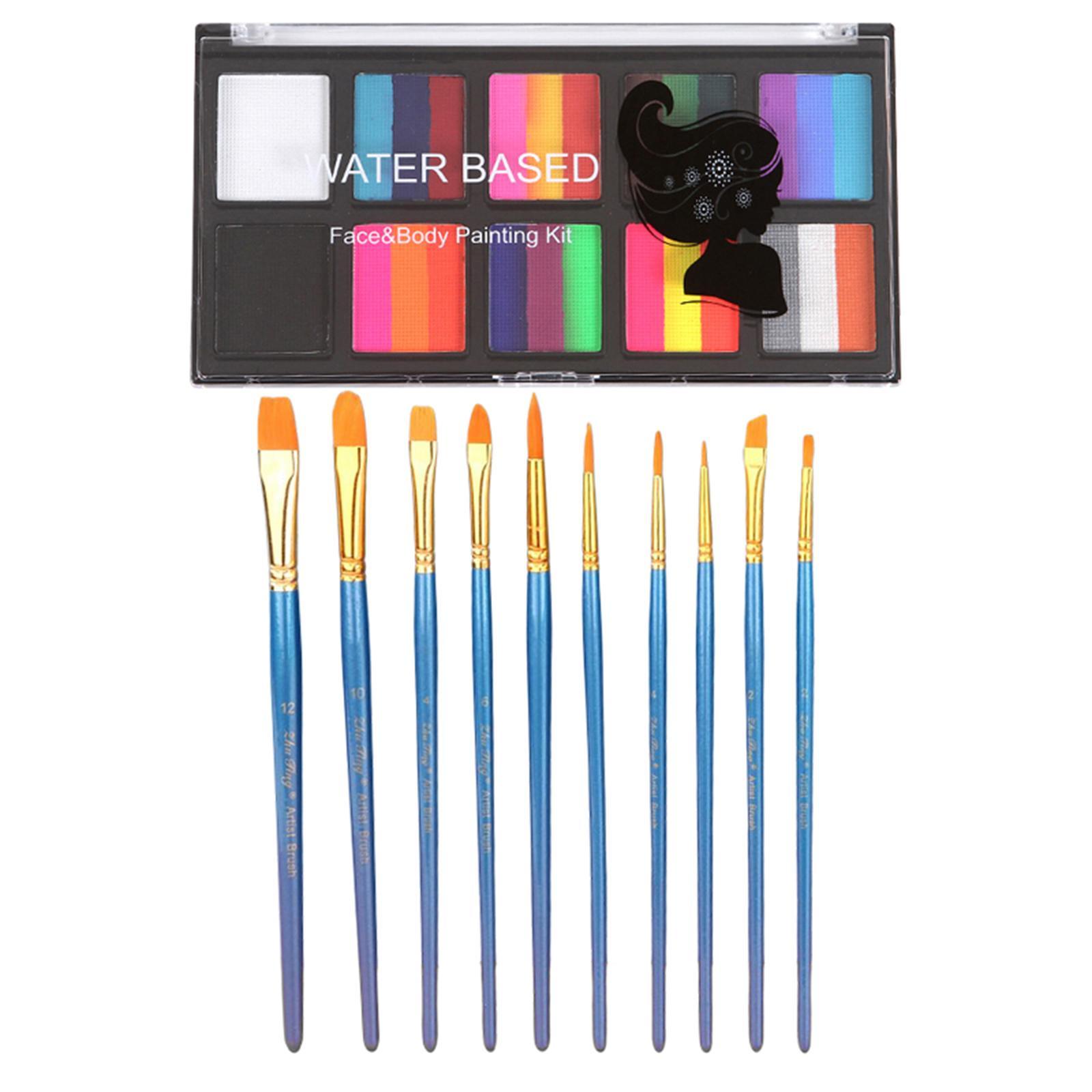Paint Kit Wtih 10 Brushes , for Halloween Cosplay