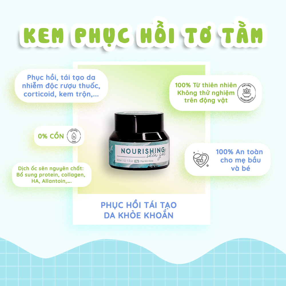 Kem Phục Hồi Thải Corticoid Cho Bà Bầu - Nourishing Skin Gel GUO 30gr