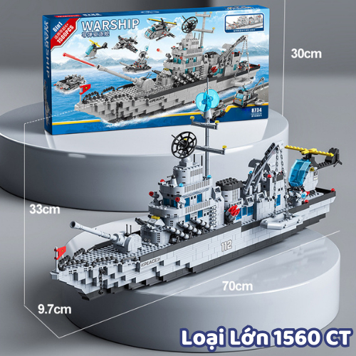 Đồ Chơi Lắp Ghép Tàu Chiến Hạm Cỡ Lớn Lelebrother 8734