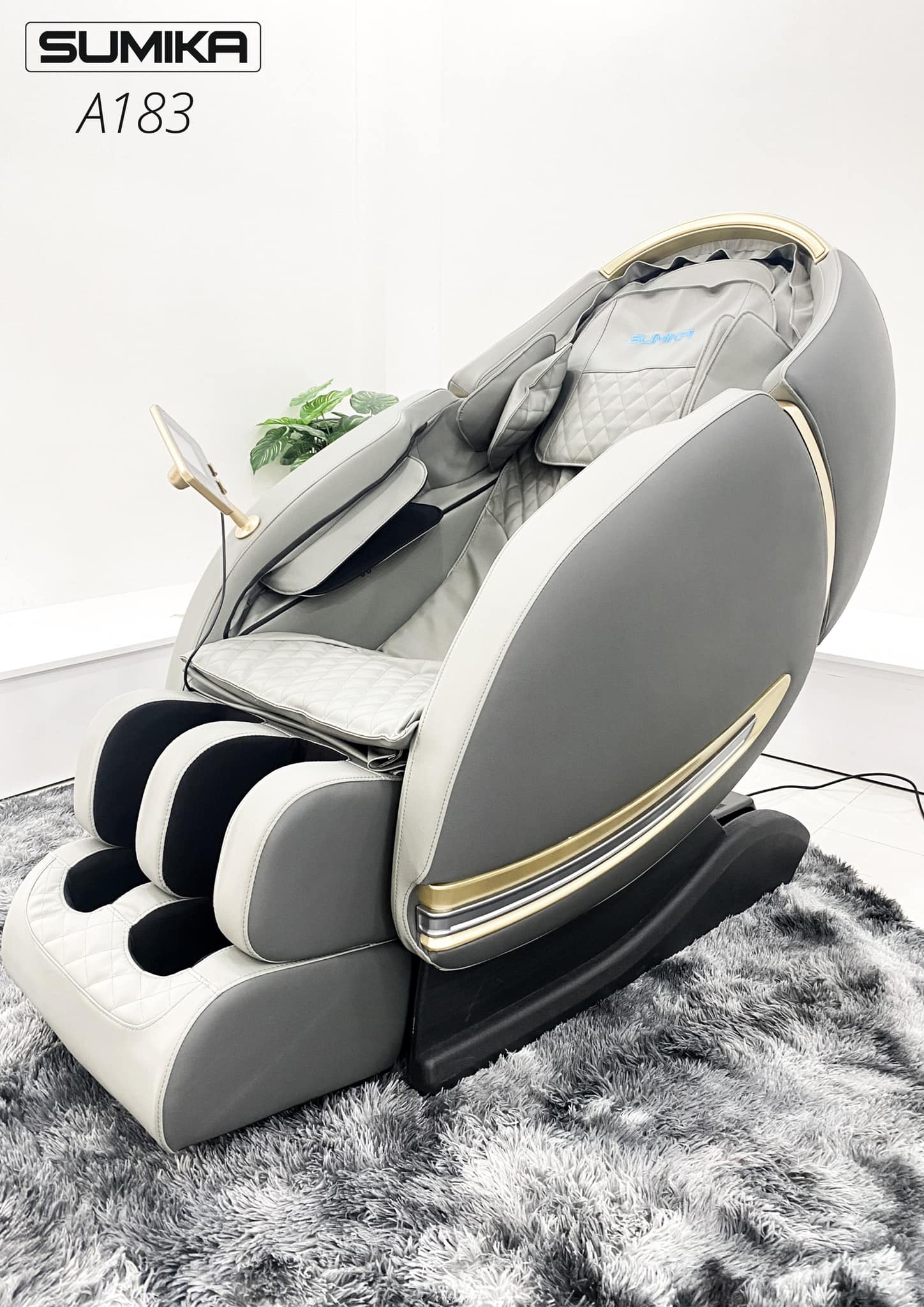 Ghế Massage Toàn Thân SUMIKA A183 - Máy Mát xa Nhiệt - Chuyên Sâu Cho Cổ, Vai, Gáy, Lưng, Eo, Chân - Hàng Chính Hãng