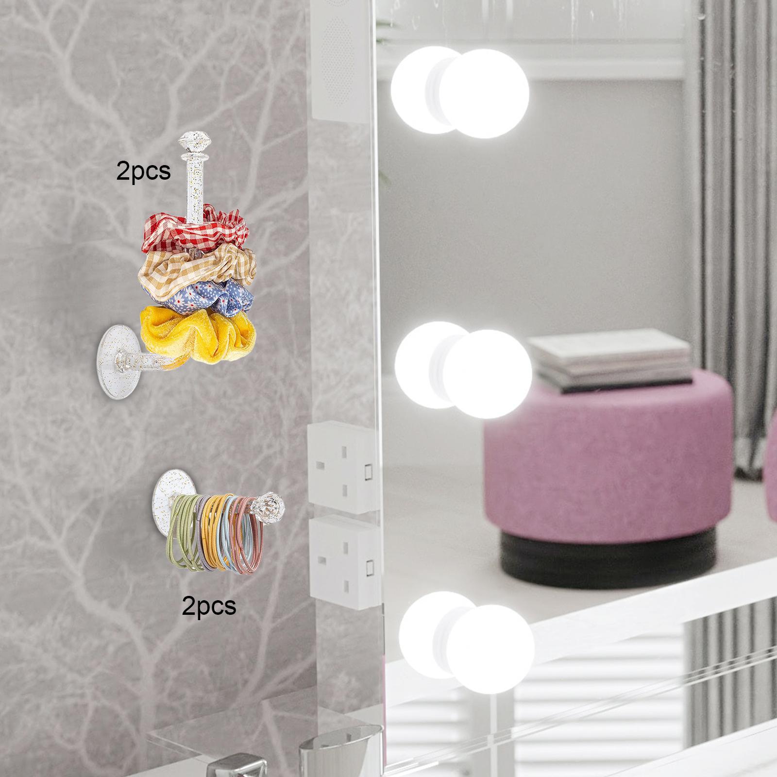 Hairpin Storage Rack Wall Mount Transparent Hook for Office Kitchen Bathroom