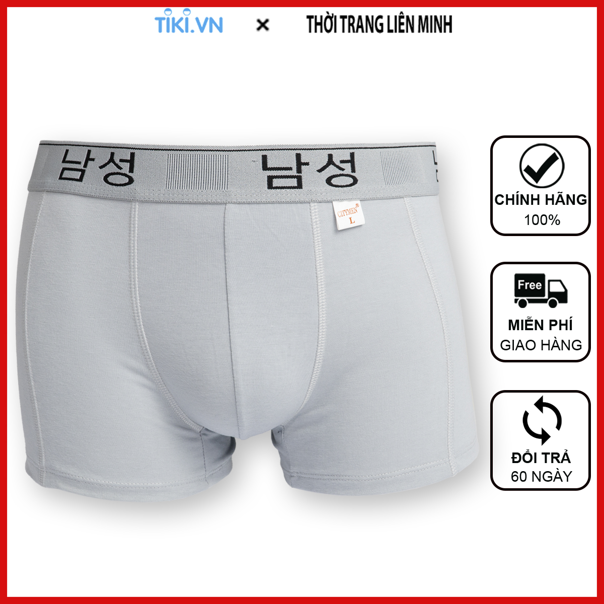 Quần lót nam boxer CITYMEN lưng Hàn Quốc cao cấp vải cotton co dãn 4 chiều mềm mại thoáng khí thấm hút tốt, quần xịp sịp đùi nam bao đổi trả 90 ngày