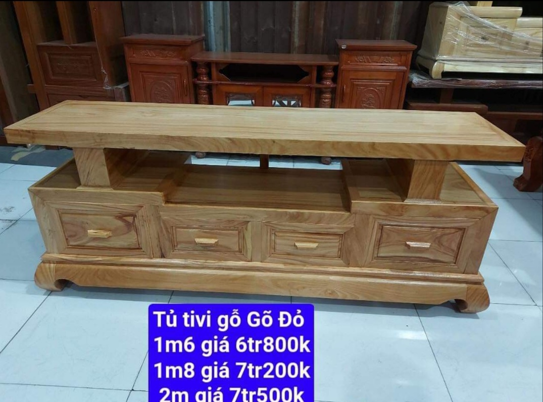 Tủ Tivi-kệ ti vi Gỗ Gỏ Đỏ
