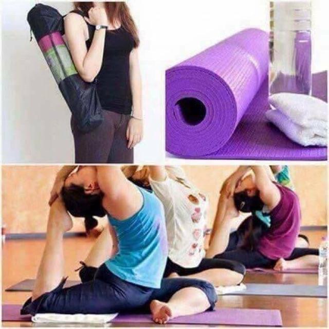 Thảm tập yoga dày có túi đeo