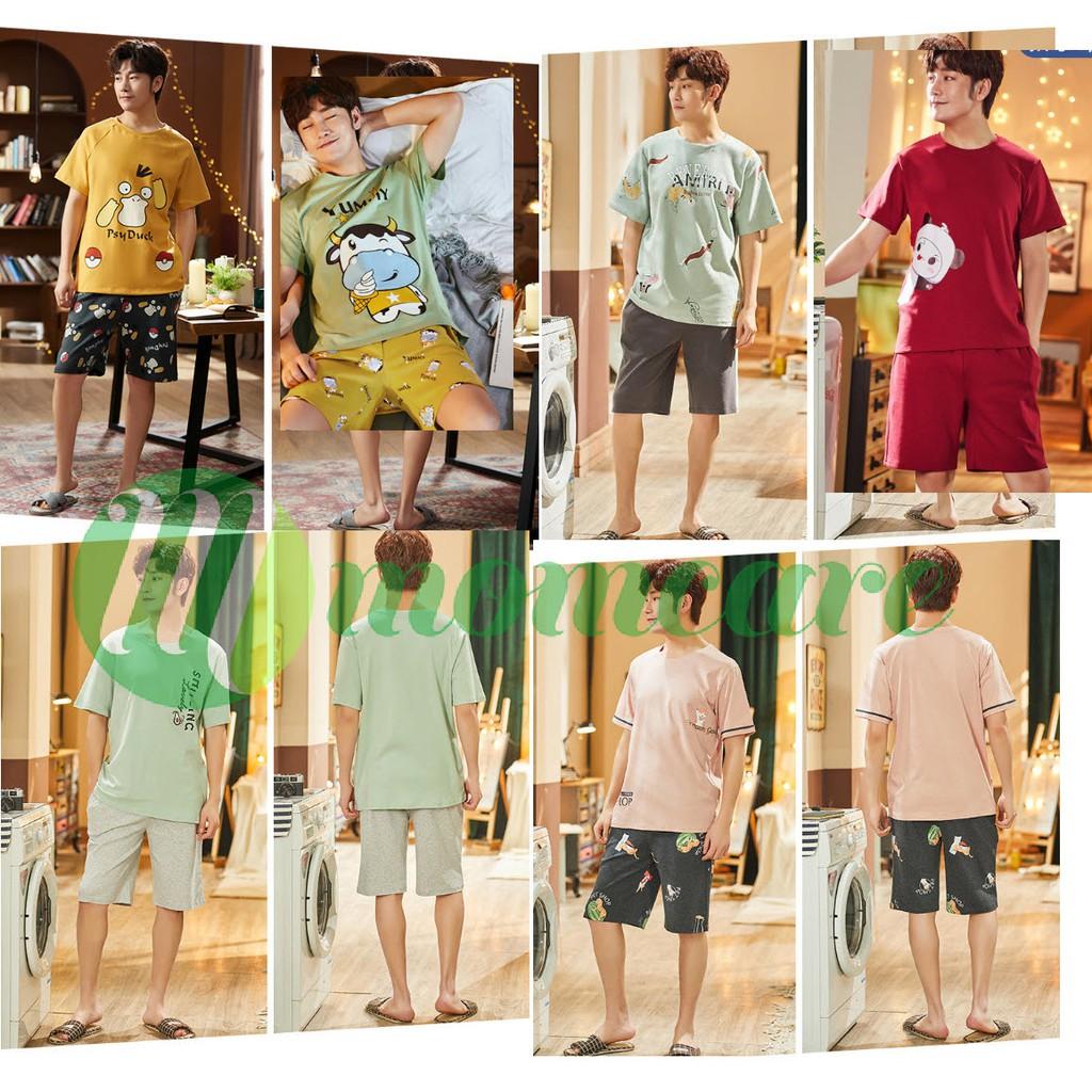 Bộ đồ ngủ nam Style Hàn Quốc Hàng QUẢNG CHÂU xịn xò - Quần áo thời trang mặc nhà nam chất Đẹp
