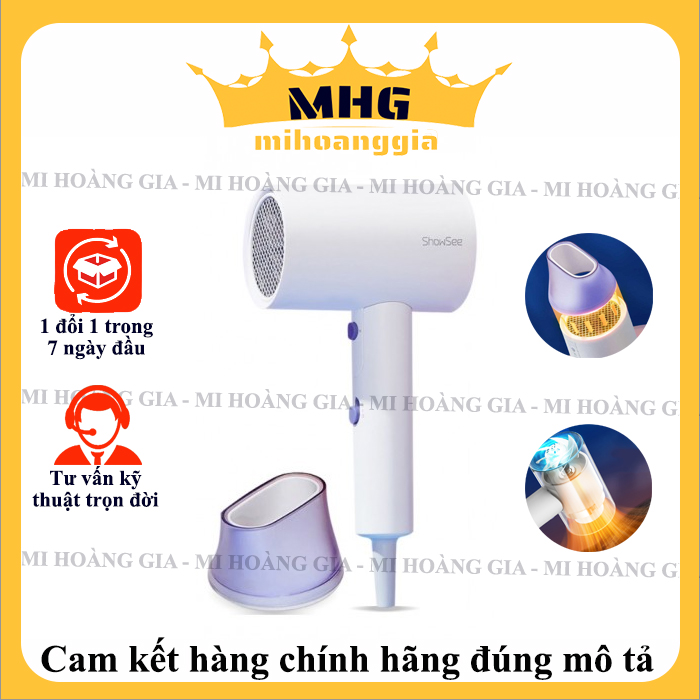 Máy sấy tóc Showsee A4-W ion âm chống khô tóc công suất lớn 1800W - Hàng chính hãng