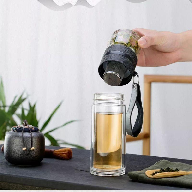 Bình lọc trà thủy tinh di động M01