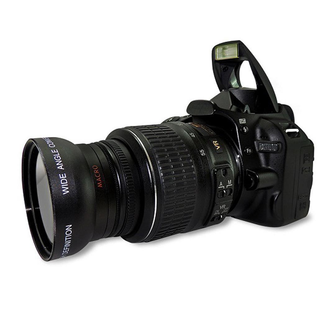 52mm 0.45X Wide Angle &  Lens for    DSLR DC Camera 18-55