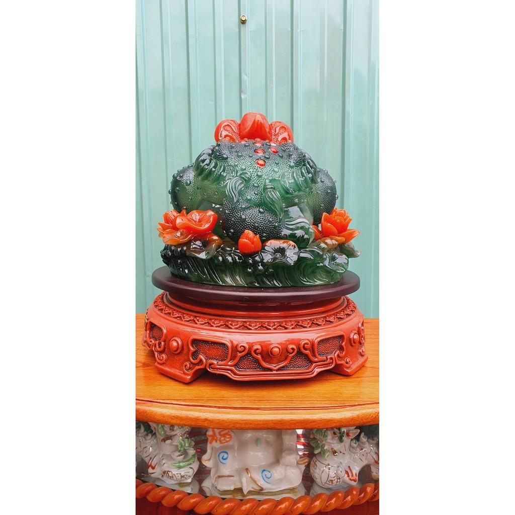 Tượng Cóc Ngậm Tiền Vàng Cao 27cm