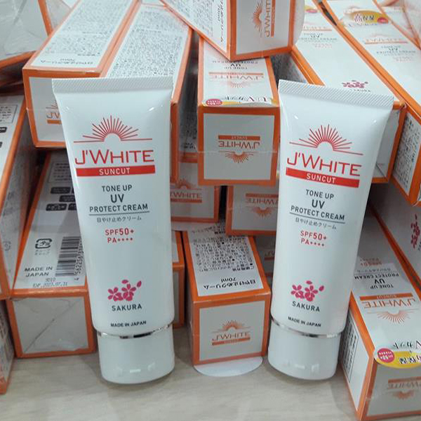 Kem Chống Nắng J’WHITE, SPF50+, PA++++ Duỡng Trắng, Bật Tông, Kiềm Dầu, Chống Trôi 70ML.