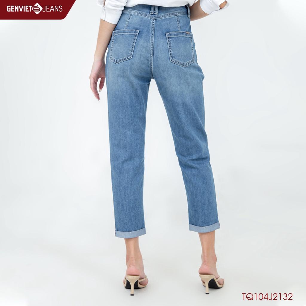 Quần Dài Jeans Nữ Col Thụng GENVIET TQ104J2132